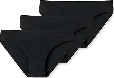 Schiesser Mädchen 3 PACK Unterwäsche Slips - 95/5 Organic Bio Baumwolle - Farbe: Schwarz_173523, im Sale